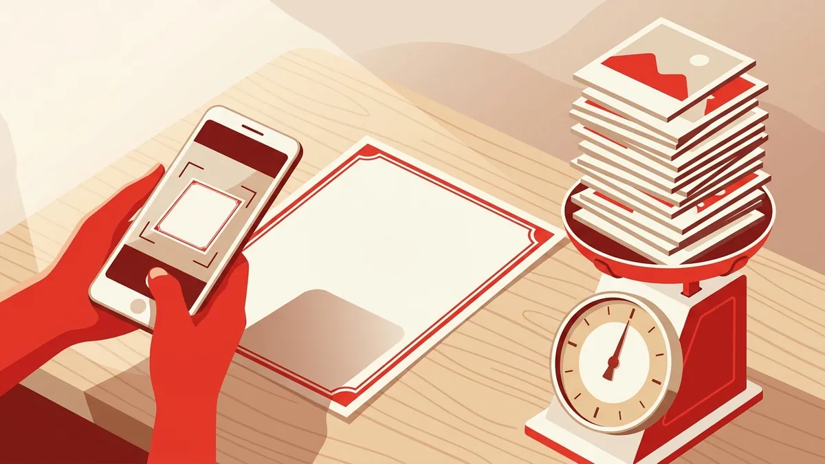 Ảnh chụp giấy tờ bằng điện thoại khi chuyển sang PDF rất nặng