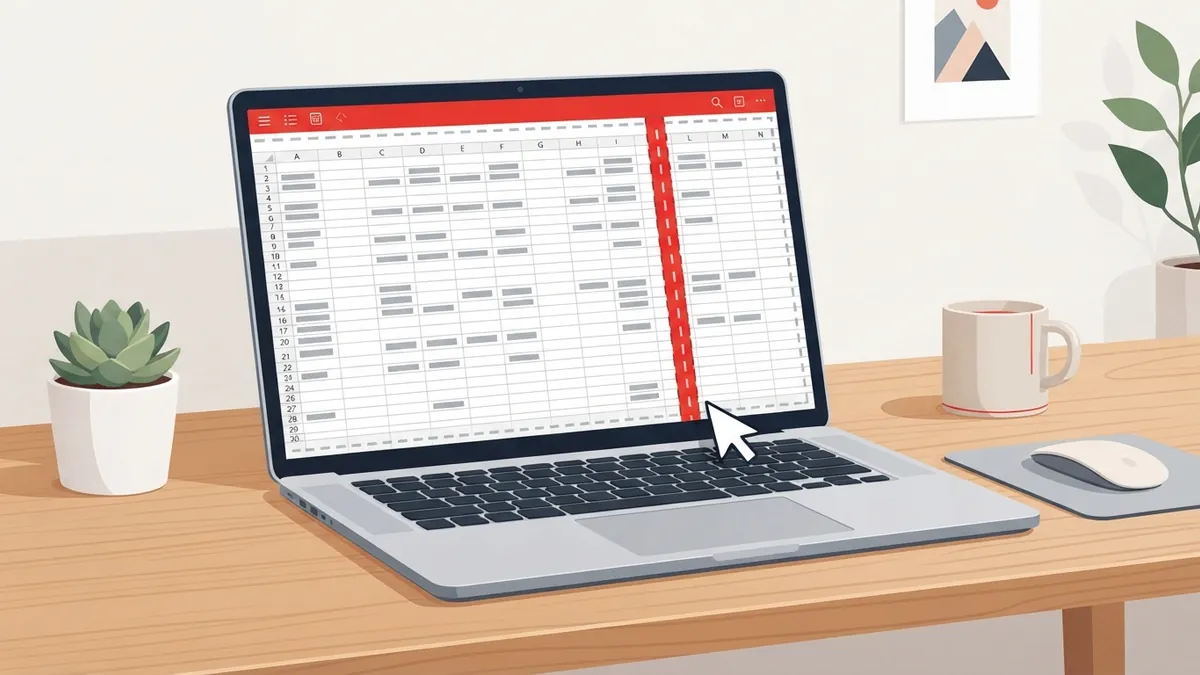 Xem trước các đường ngắt trang trong Excel trước khi chuyển sang PDF để không bị cắt cột