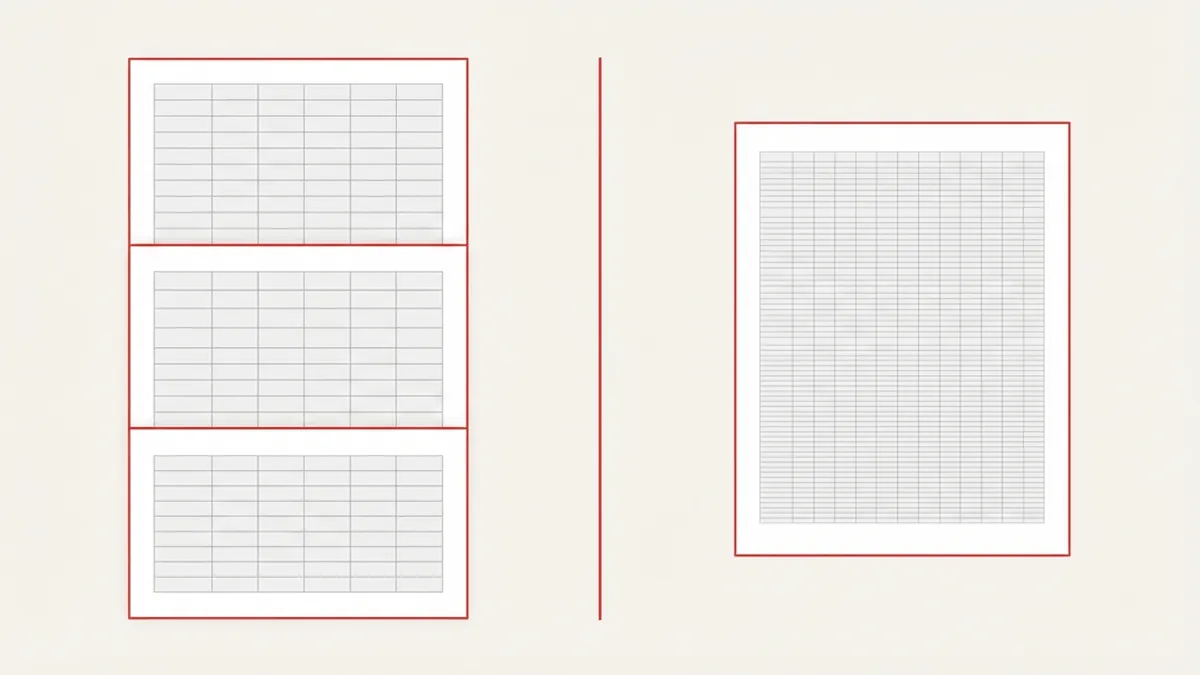 Hai kiểu dàn trang khi chuyển Excel sang PDF: vừa bề ngang và vừa trọn một trang A4