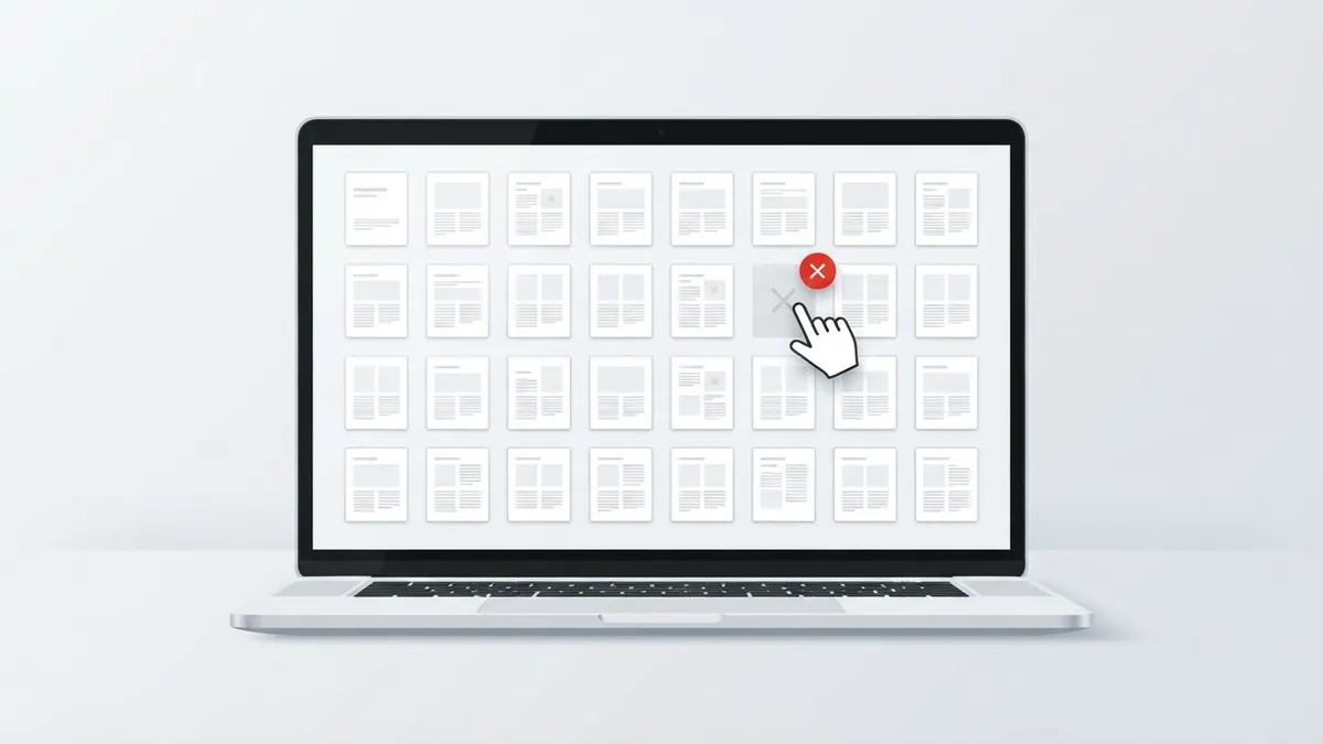 Bấm dấu xóa trên ảnh thu nhỏ để bỏ trang thừa trong file PDF