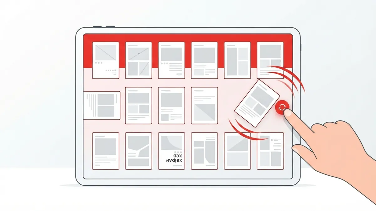 Bấm nút xoay trên từng ảnh thu nhỏ để xoay trang PDF về đúng chiều